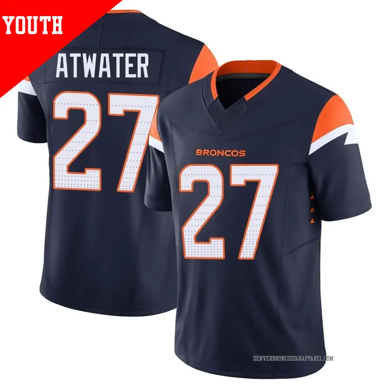 Youth ＃27 Steve Atwater Denver Broncos Limited Navy